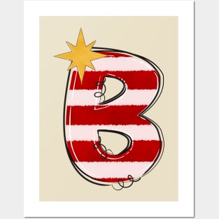 Letter B (Christmas Alphabet) Posters and Art